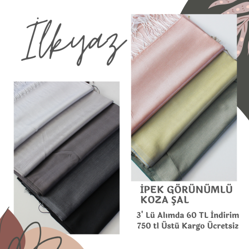 İpek Görünümlü Şal 3 Adet 1080 TL Yerine 1020 TL 